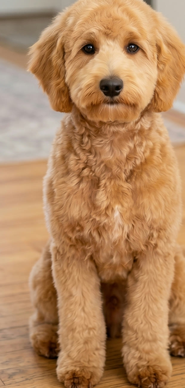 The same dog's coat, soft and groomed after a Madra Mór mud treatment