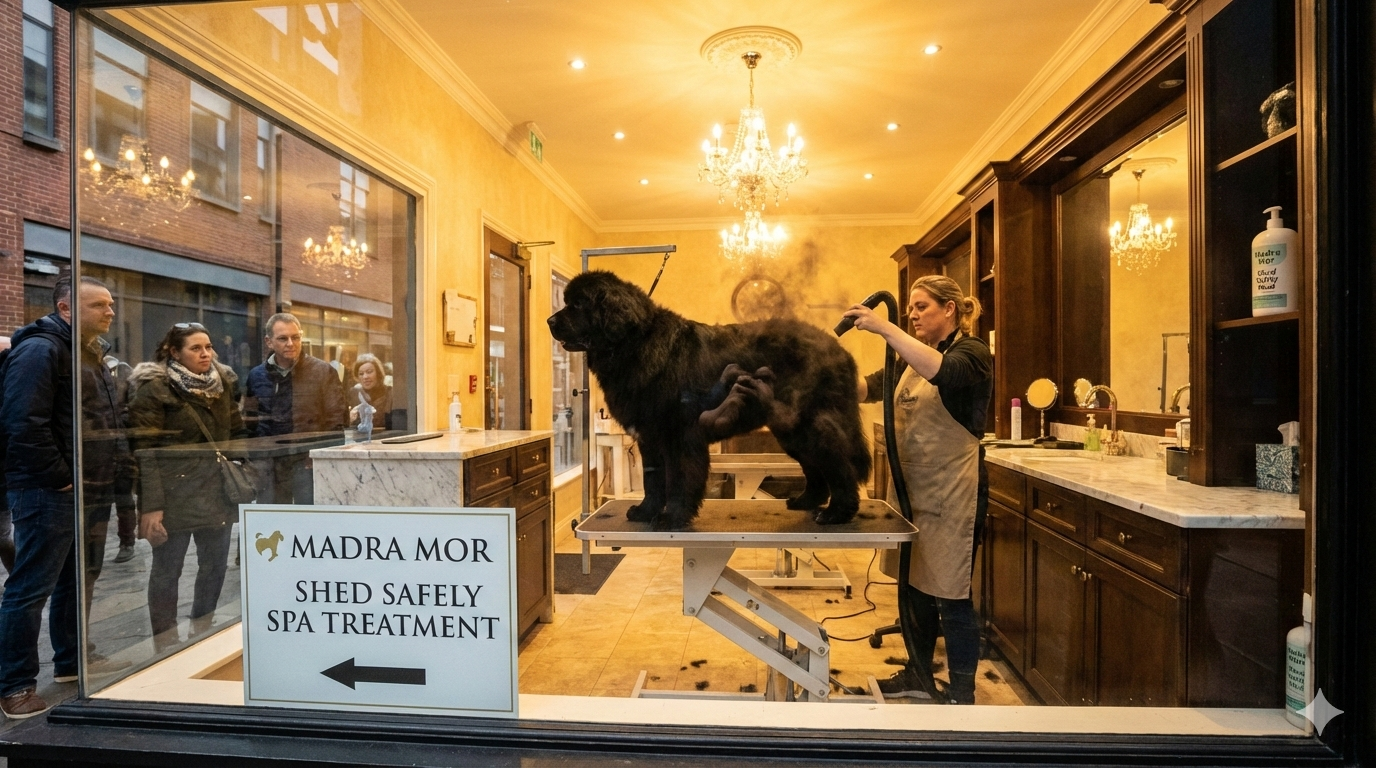 Madra Mór Shed Safely spa treatment